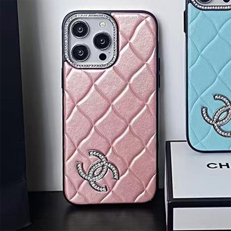 3D Leather Diamond Logo Case