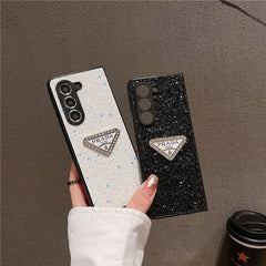 Glitter Triangle Logo Fold Case