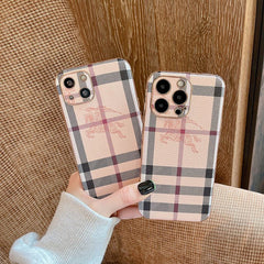Electroplated Leather Check Case