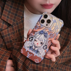 Cute Doll Embossed Case