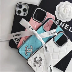 3D Leather Diamond Logo Case