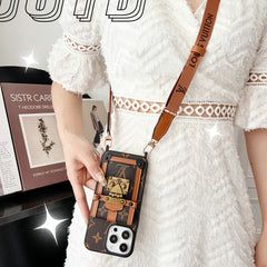 Luxury Leather Crossbody Card Case