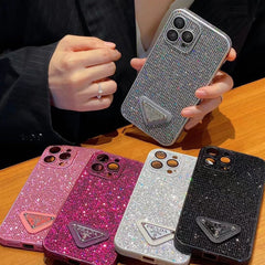 Sparkling Diamond Triangle Logo Case