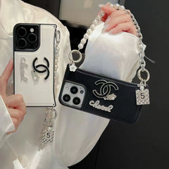Fashion Perfume Bottle Pearl Chain Case