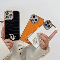 Electroplating All-inclusive Crocodile Pattern Leather Case