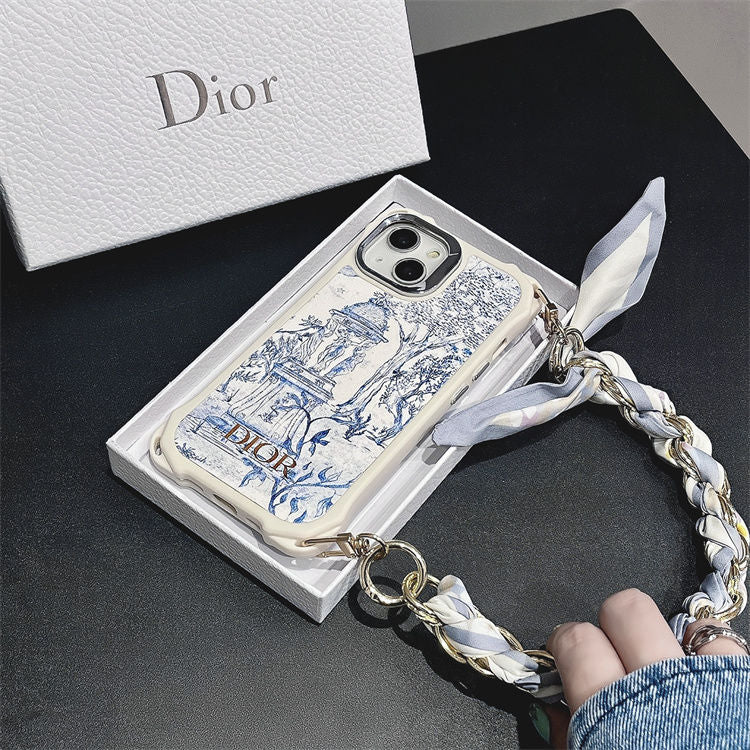 Vintage Embossed Silk Scarf Wristband Case