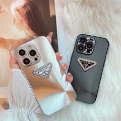 Mirrored Rhinestone Triangle Case