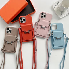 High-end Leather Crossbody Card Case