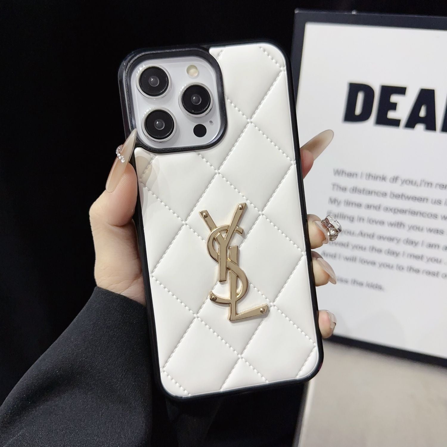 Fashion Rhombus Leather Case