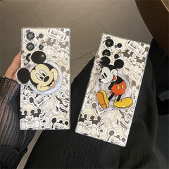 Cartoon Magnetic Bracket Samsung Case