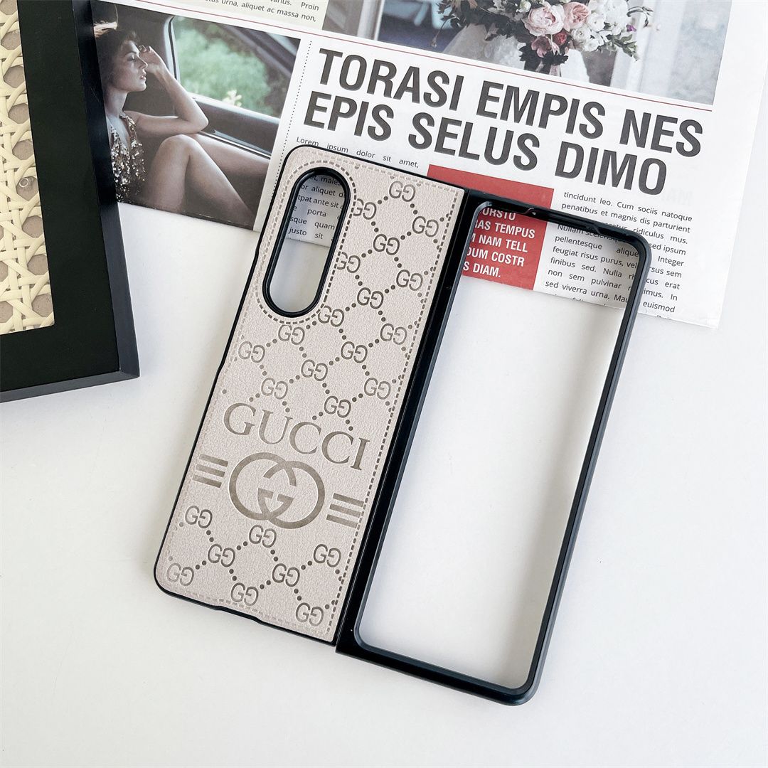 Leather Embossed Fold Case