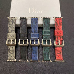 Embossed Fashion Leather Apple Watch Band