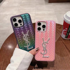 Woven laser rhinestone case