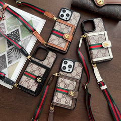 Retro Embossed Card Holder Crossbody Case