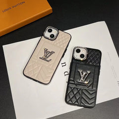 3D Diamond Quilted Leather Case