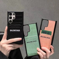 Crocodile Pattern Card Holder Samsung Galaxy Case