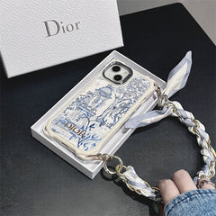 Vintage Embossed Silk Scarf Wristband Case
