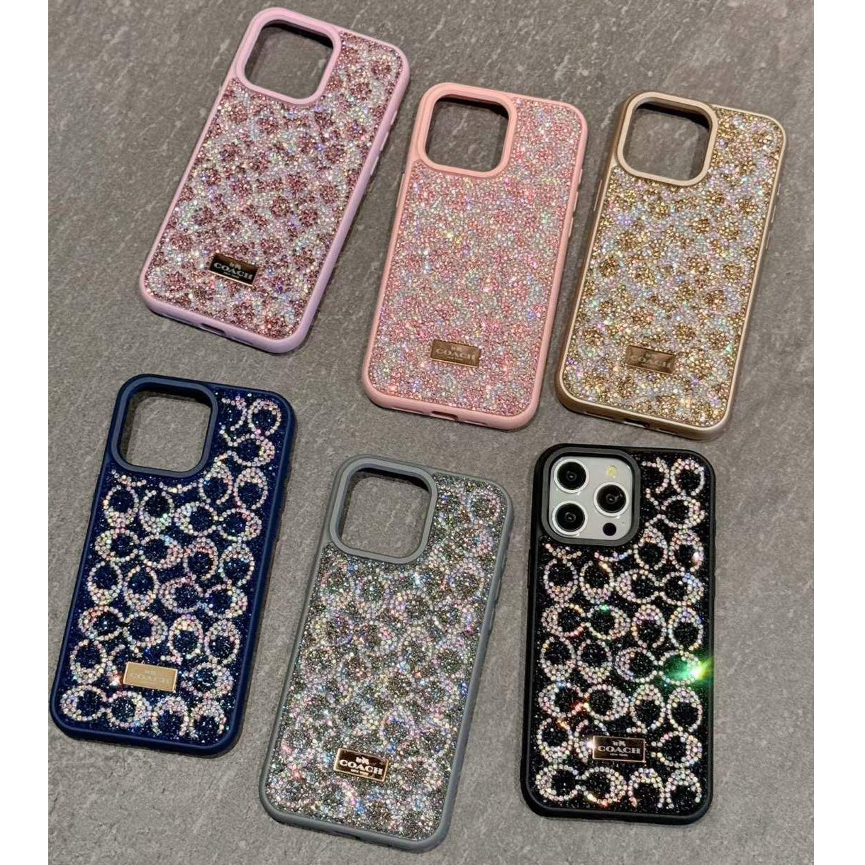 Luxury Sparkling C Print Diamond Case