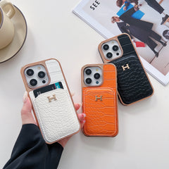 Electroplating Leather Card Holder Case