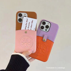 Leather Embossed Card Holder Case
