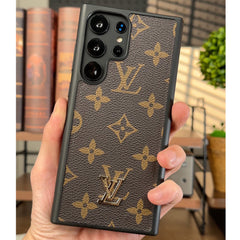 Monogram Leather Metal Logo Case