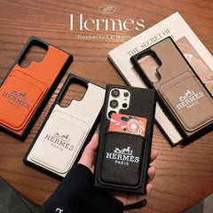 Leather Dual Card Slot Samsung Case