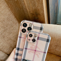 Electroplated Leather Check Case