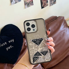 Glitter Triangle Logo Quicksand Case