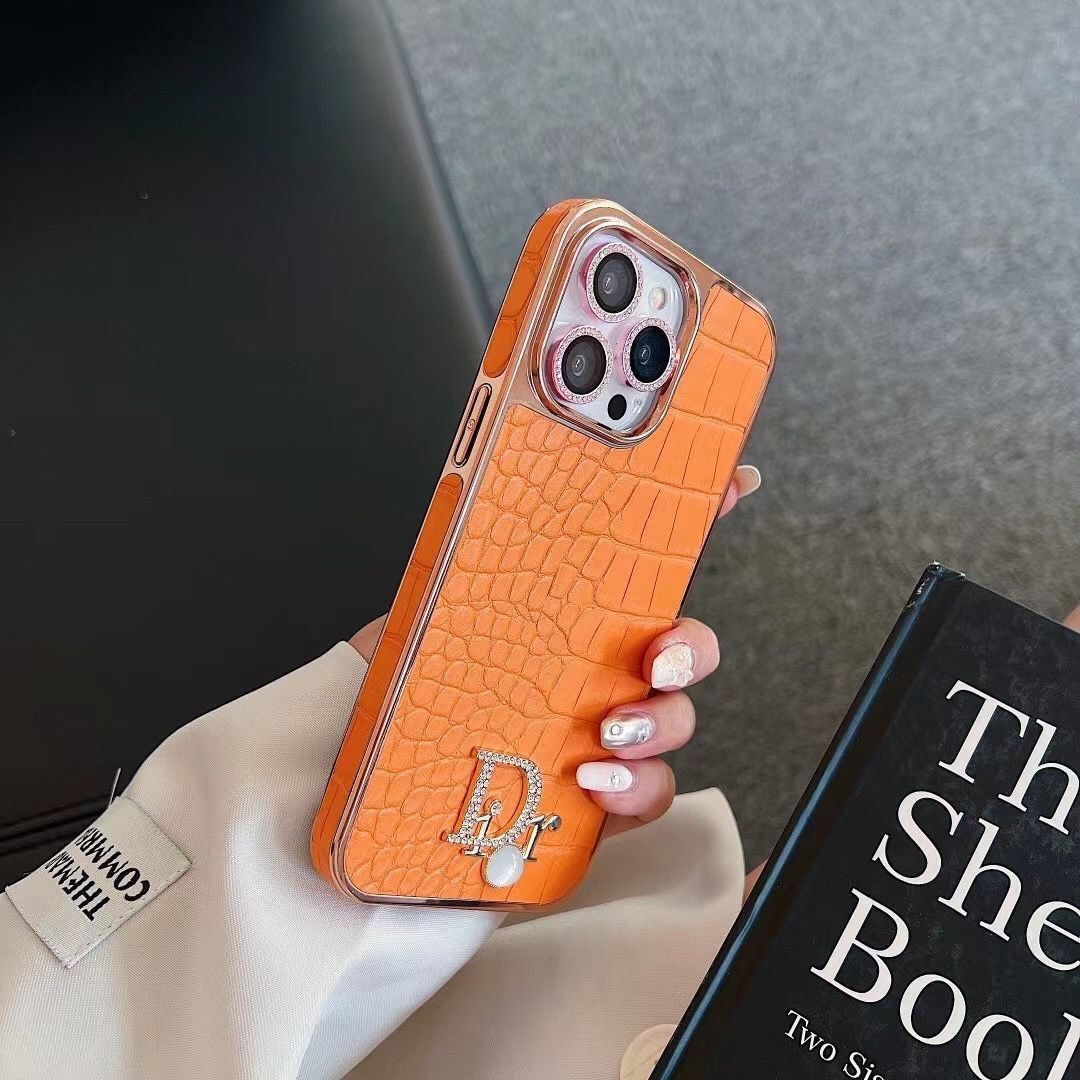 Electroplating All-inclusive Crocodile Pattern Leather Case