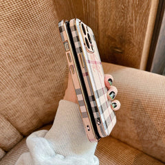 Electroplated Leather Check Case