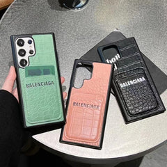 Crocodile Pattern Card Holder Samsung Galaxy Case