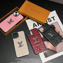 3D Diamond Quilted Leather Case