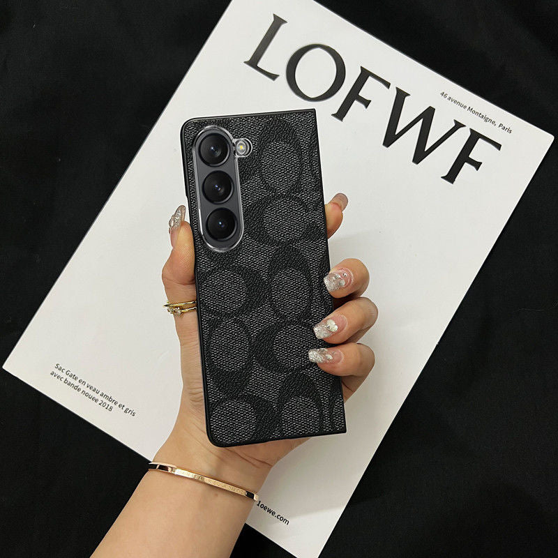 Retro Pattern Leather Fold Case