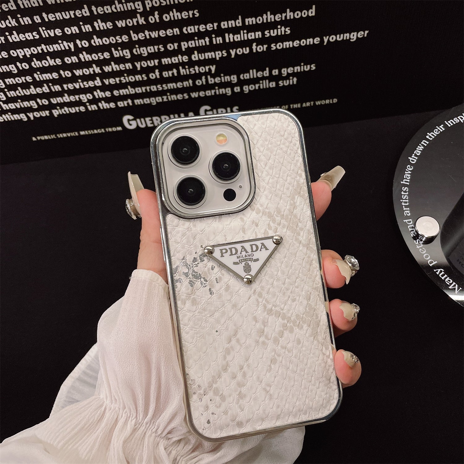 Mermaid Diamond Electroplated Triangle Logo Case