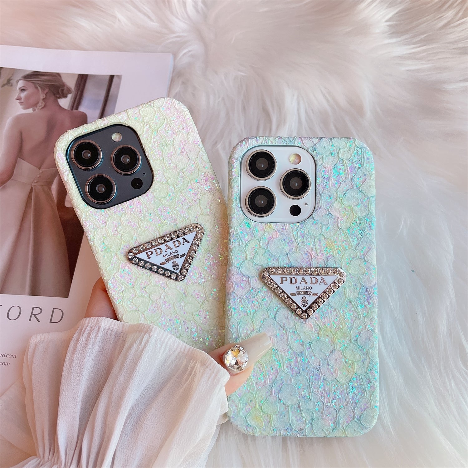 Glitter Triangle Logo Case