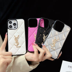Fashion Rhombus Leather Case