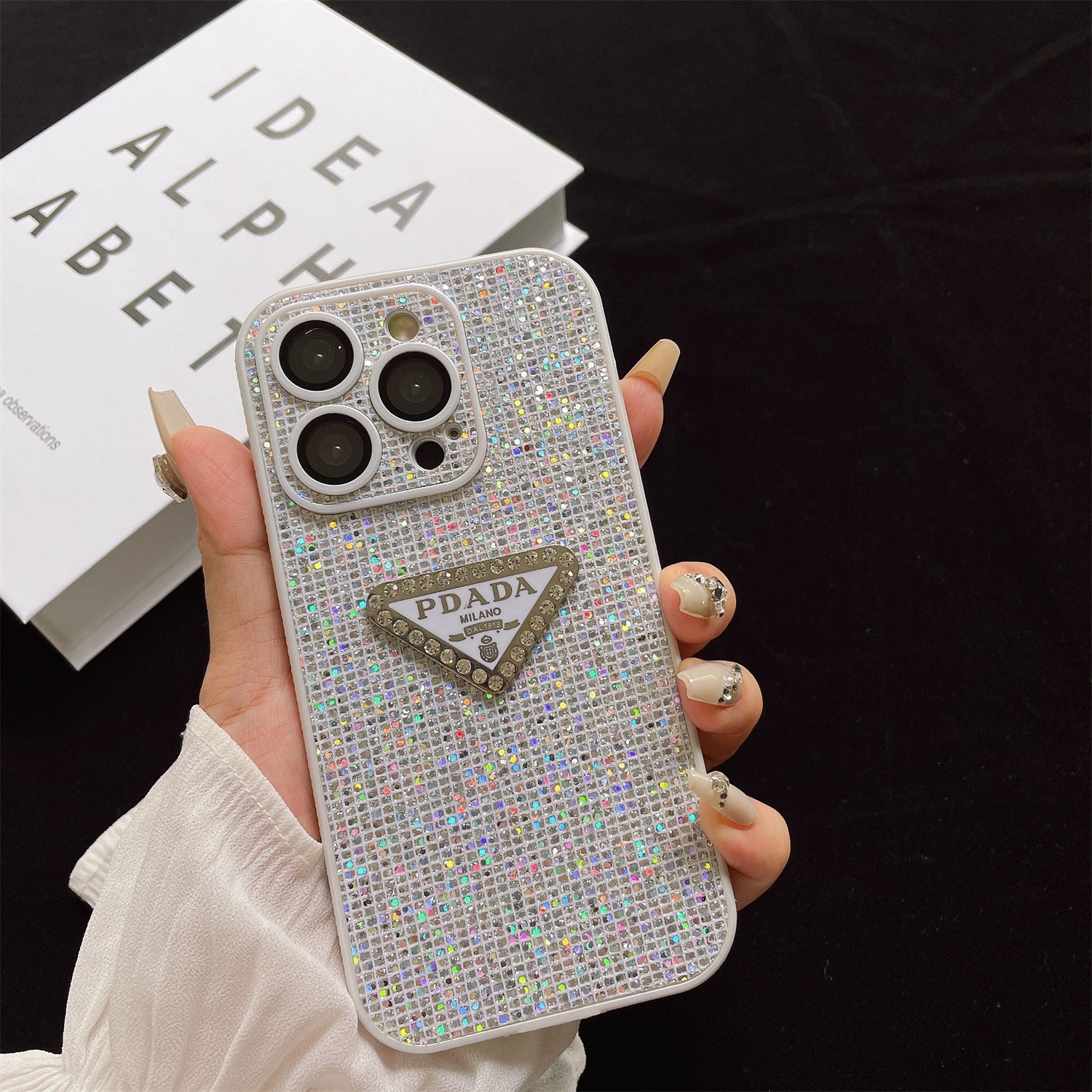 Sparkling Crystal Triangle Logo Case