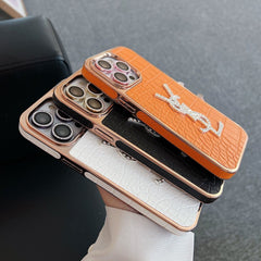 Electroplating Crocodile Pattern Leather Case