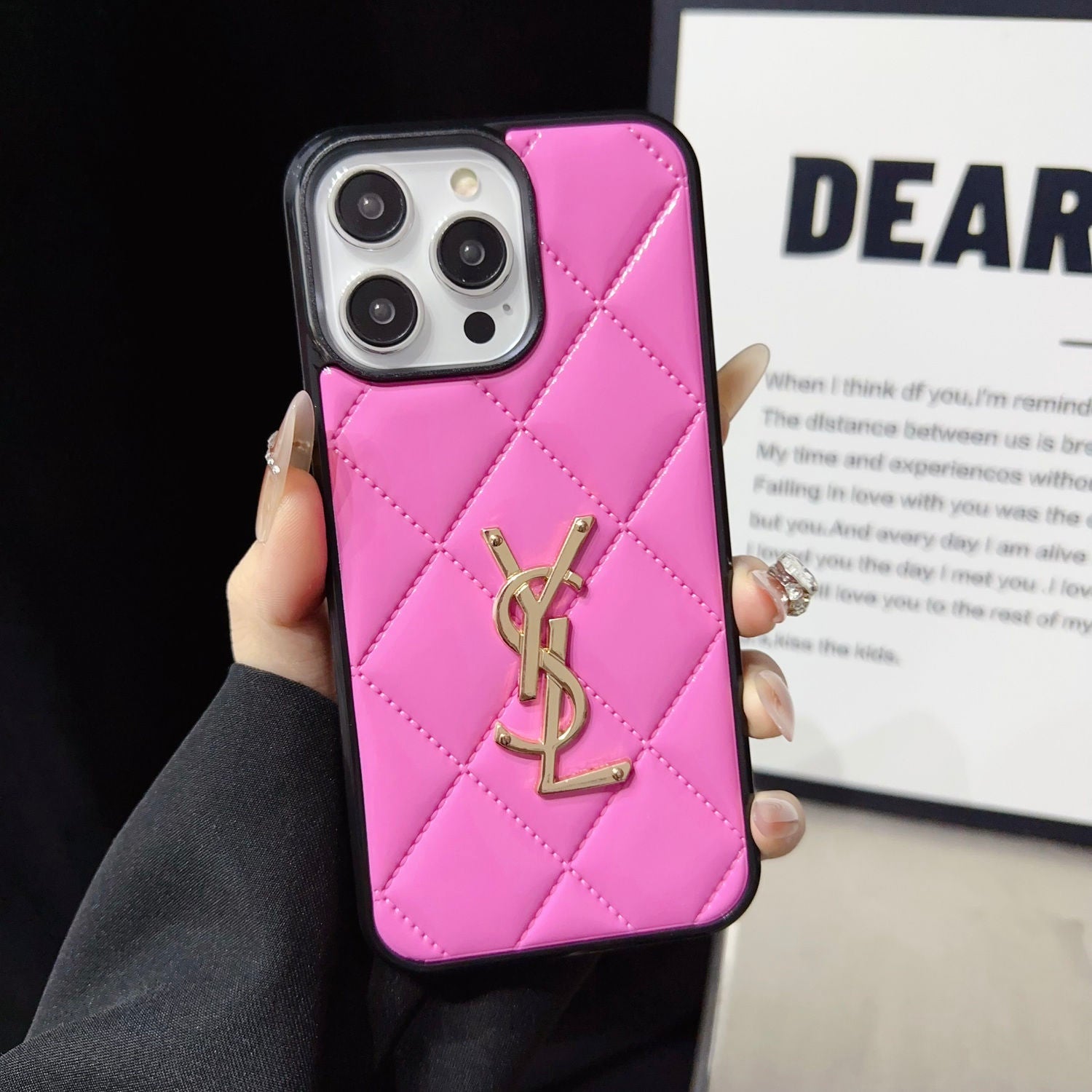Fashion Rhombus Leather Case