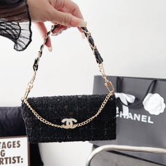 Vintage Sequin Suede Lanyard Case