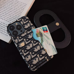 Embroidered Flip Card Holder Case