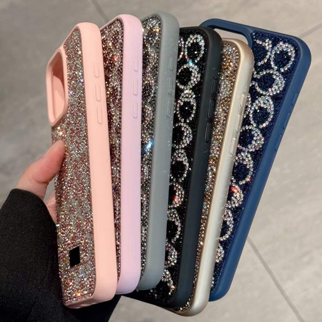 Luxury Sparkling C Print Diamond Case