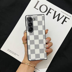 Checkerboard Leather Fold Case