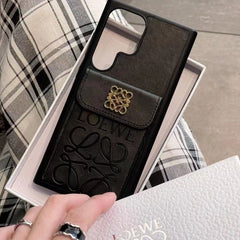 Metal Embroidered Leather Card Holder Samsung Galaxy Case