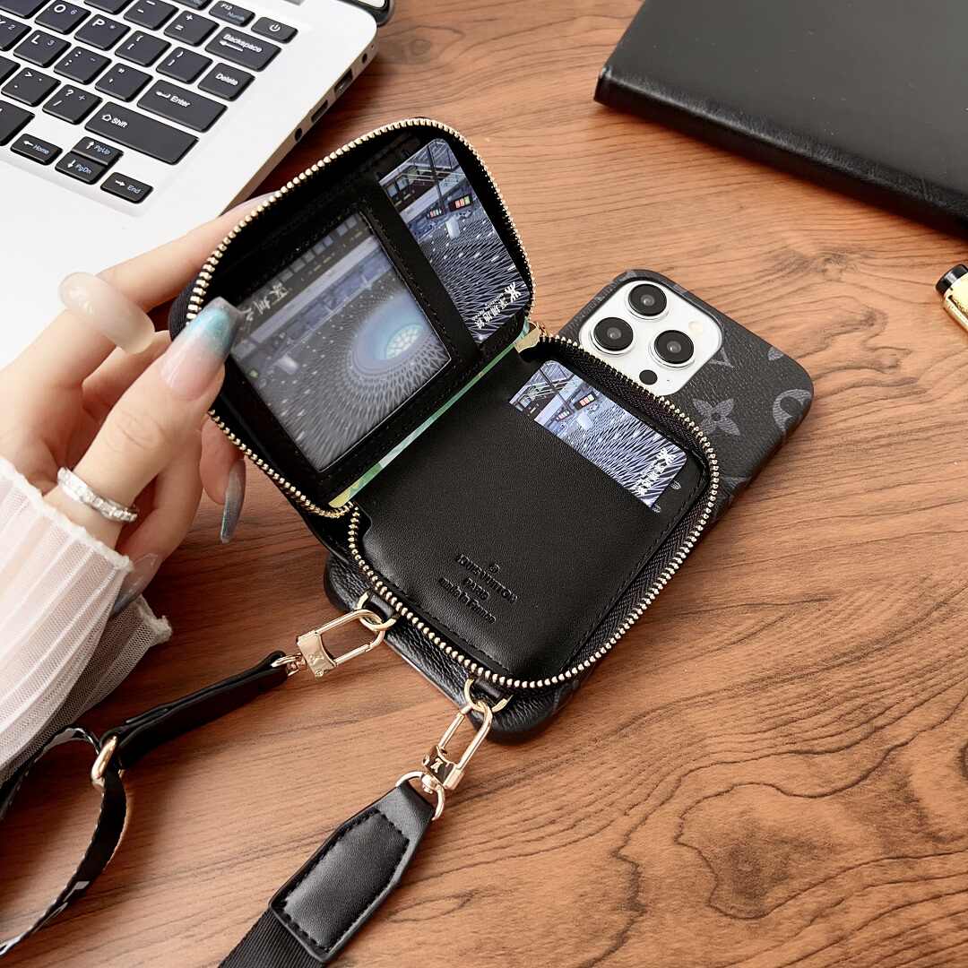 Fashion Crossbody Leather Wallet Case