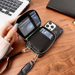 Fashion Crossbody Leather Wallet Case