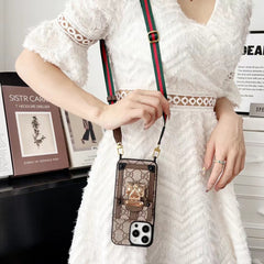 Vintage Crossbody Strap Card Holder Case