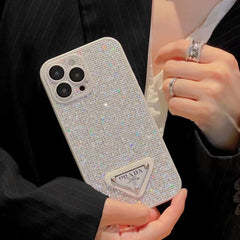 Sparkling Diamond Triangle Logo Case