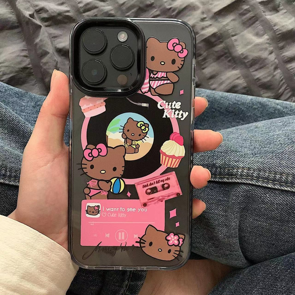 Cute cartoon cat case