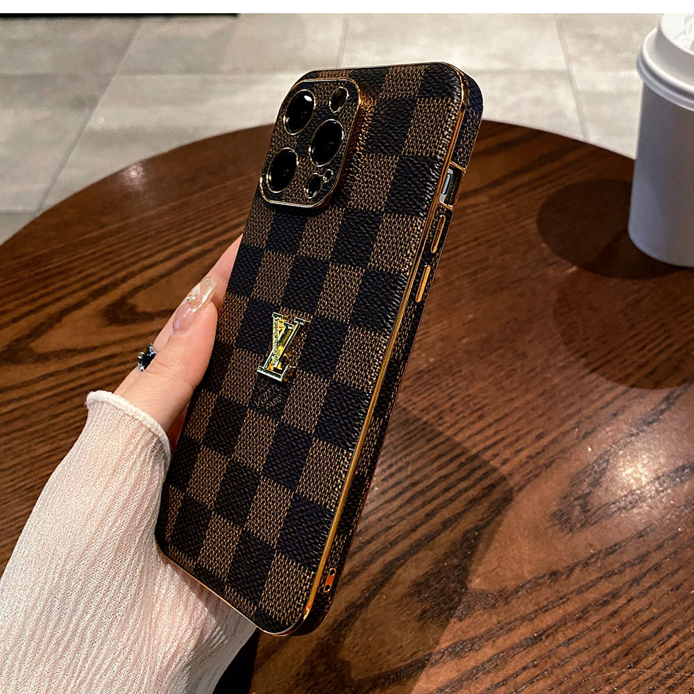 Vintage Plaid Leather Case